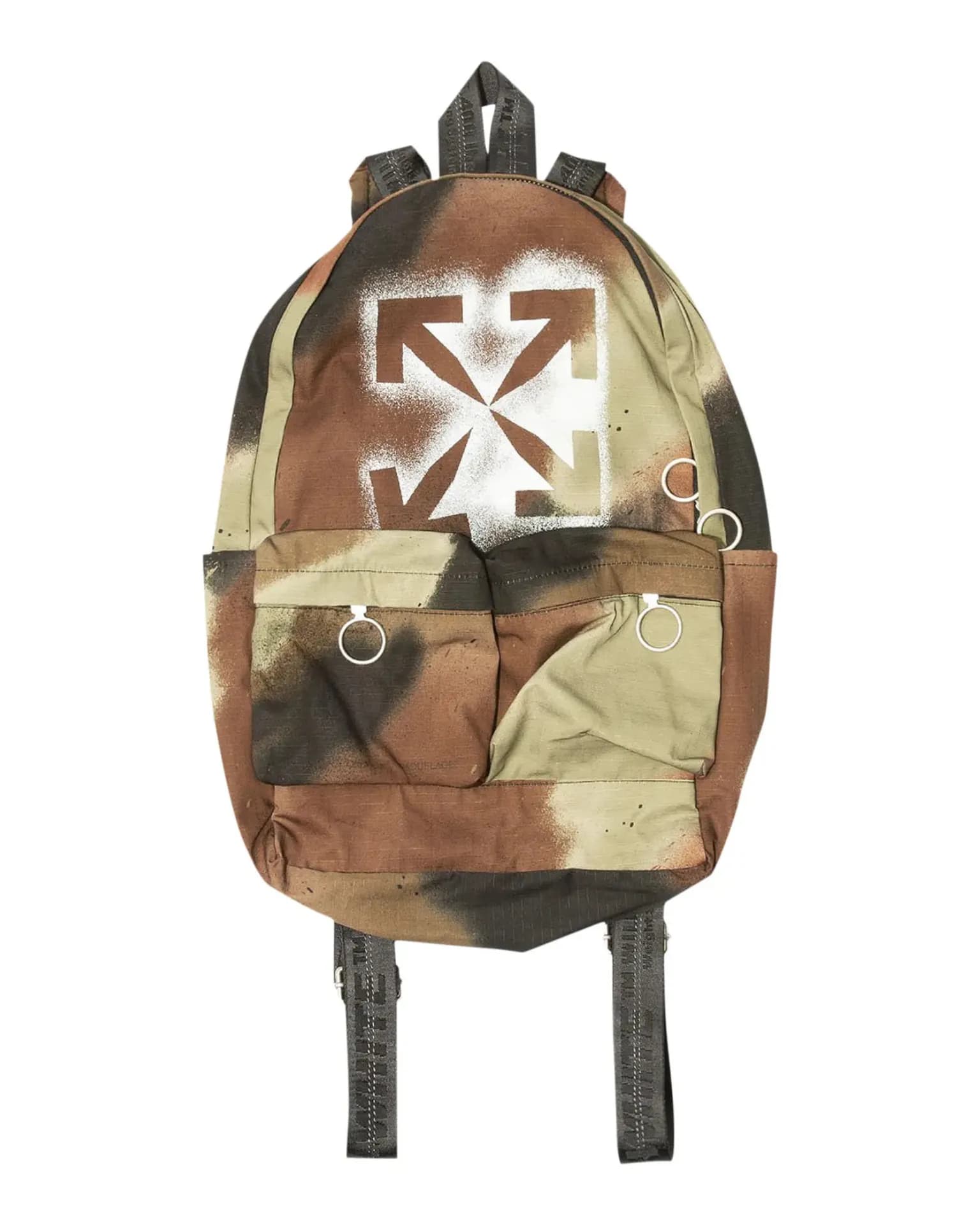 Off-White Stencil Camo Backpack „Brown“